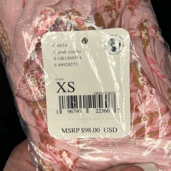 FREE PEOPLE | Hilary Printed Top in Pink Combo - Picture 5 of 5